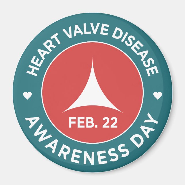 Valve Disease Day- 3 in. Magnet (Front)