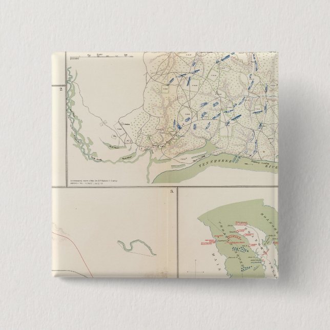 Valverde, Shiloh, Ft Craig, Roanoke Island 2 Inch Square Button (Front)