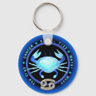 Valxart Cancer zodiac logo Keychain