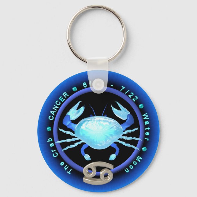 Valxart Cancer zodiac logo Keychain (Front)
