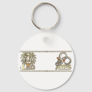 Valxart Leo Aries zodiac friendship gifts Keychain