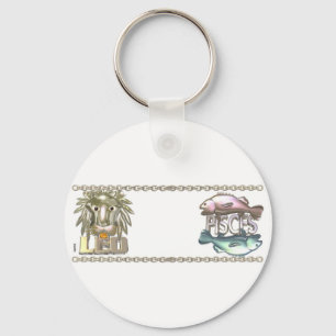 Valxart Leo Pisces zodiac friendship gifts Keychain