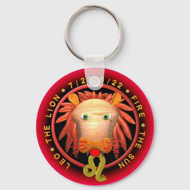 Valxart Leo zodiac Keychain (Front)