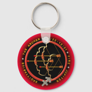 Valxart  Sagittarius zodiac logo Keychain