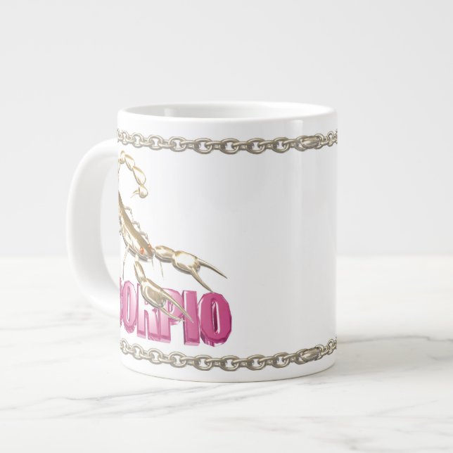 Valxart Scorpio Cancer zodiac friendship Large Coffee Mug (Front Left)