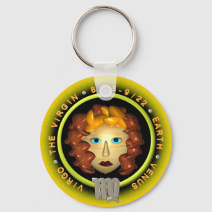 Valxart Virgo zodiac logo Keychain