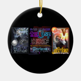 Valxart Zodiac Cusp Pisces Aries Ceramic Ornament