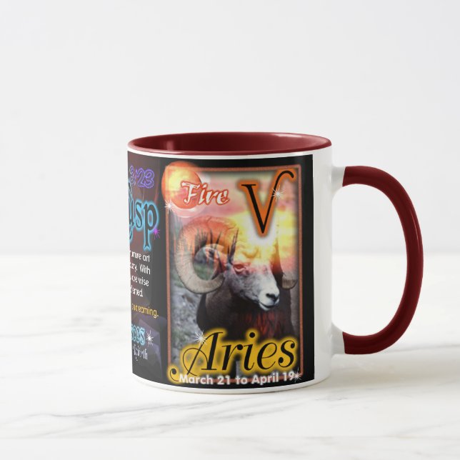 Valxart Zodiac Cusp Pisces Aries Mug (Right)