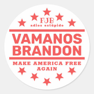 Vamanos Brandon II  Classic Round Sticker