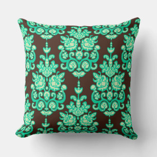 Vamil damask ikat throw pillow