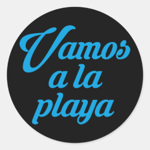 VAMOS A LA PLAYA CLASSIC ROUND STICKER