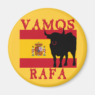 Vamos Rafa With Flag of Spain Magnet