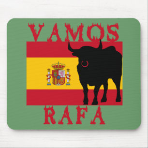 Vamos Rafa With Flag of Spain Mouse Pad
