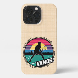 Vamos tennis retro sunset for tennisman iPhone 13 pro case