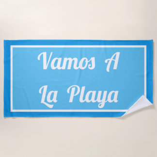 Vamos une serviette de plage bleue lumineuse de