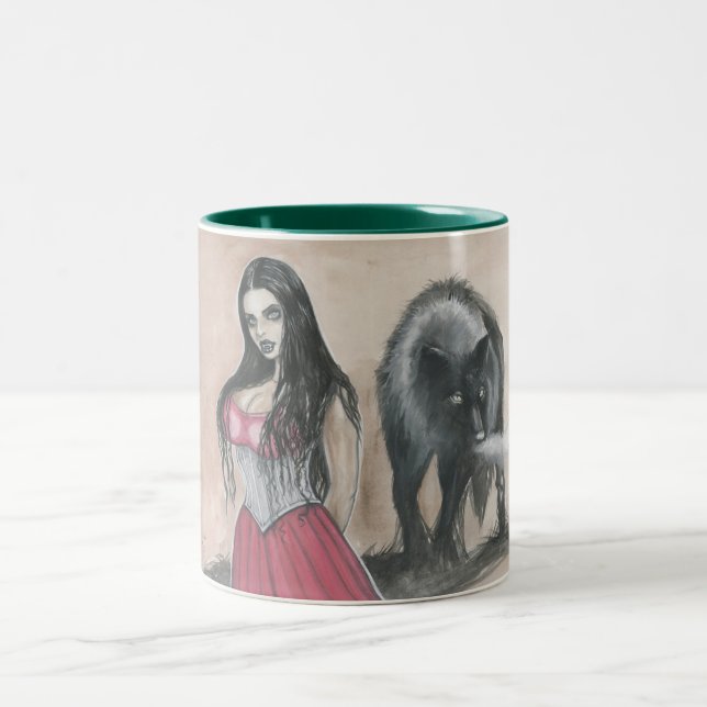 Vamp and Wolf Two-Tone Coffee Mug (Center)