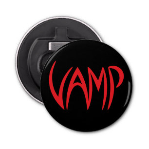 Vamp Text (Black/Red) Version Bottle Opener