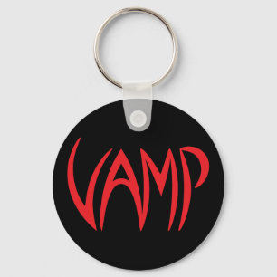 Vamp Text (Black/Red) Version Keychain