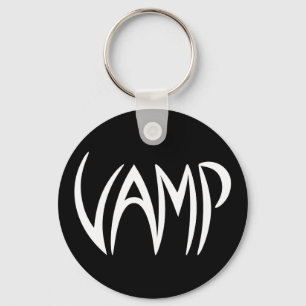 Vamp Text (Black/White) Version Keychain