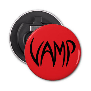 Vamp Text (Red/Black) Version Bottle Opener