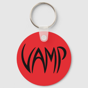 Vamp Text (Red/Black) Version Keychain