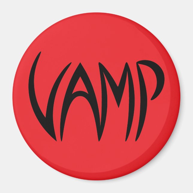 Vamp Text (Red/Black) Version Magnet (Front)