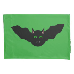 Vampie Cat Faced Bat Halloween Pillowcase