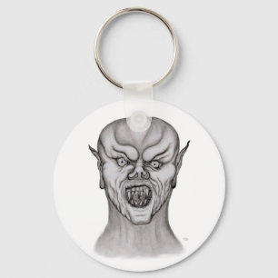 Vampir black and white design keychain
