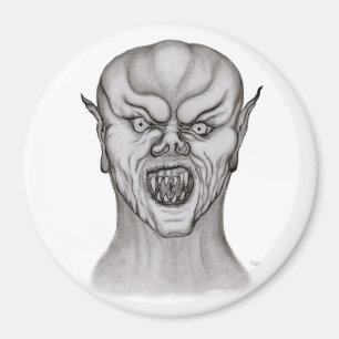 Vampir black and white design magnet