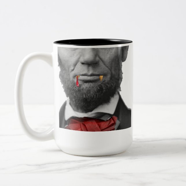 Vampire Abe Lincoln Mug (Left)