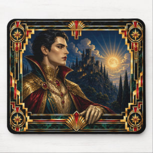 Vampire, Art Deco Mythical Mouse Pad