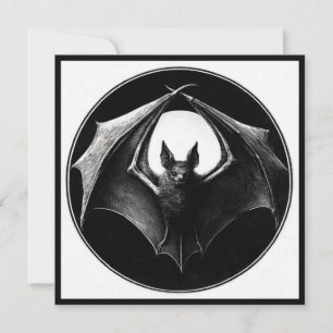 Vampire Bat Goth Horror Card
