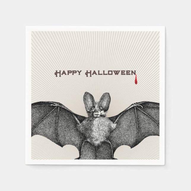Vampire Bat Halloween  Napkin (Front)