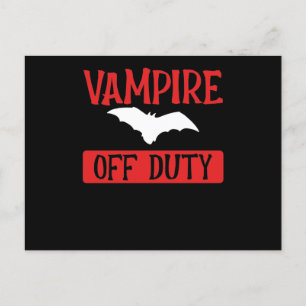 Vampire bat off duty postcard
