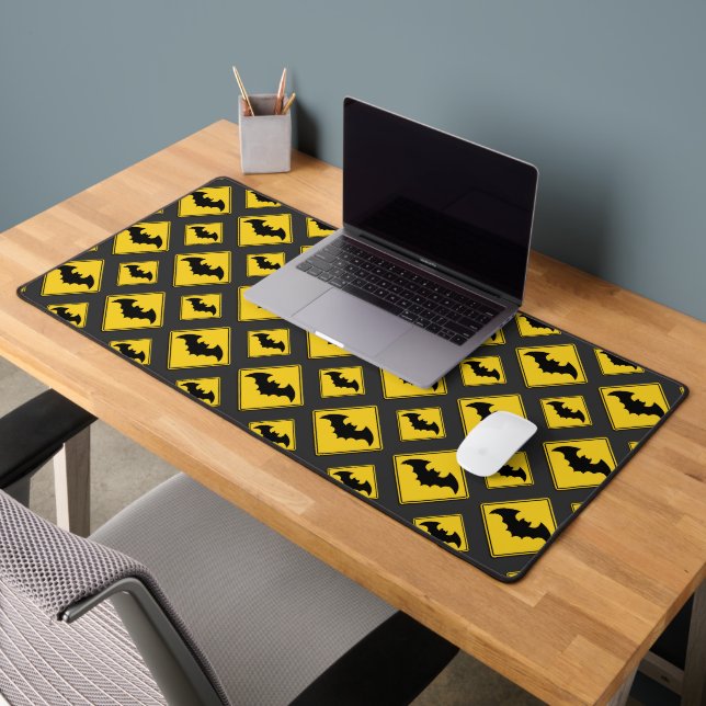 Vampire Bat Warning Halloween Desk Mat (Office 2)