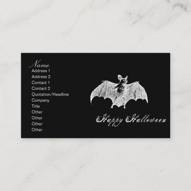 Vampire Bat Wishes Advice Card (Front)