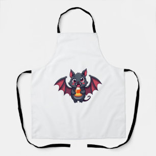 Vampire Bat with Candy – Cute Halloween T-Shirt Apron