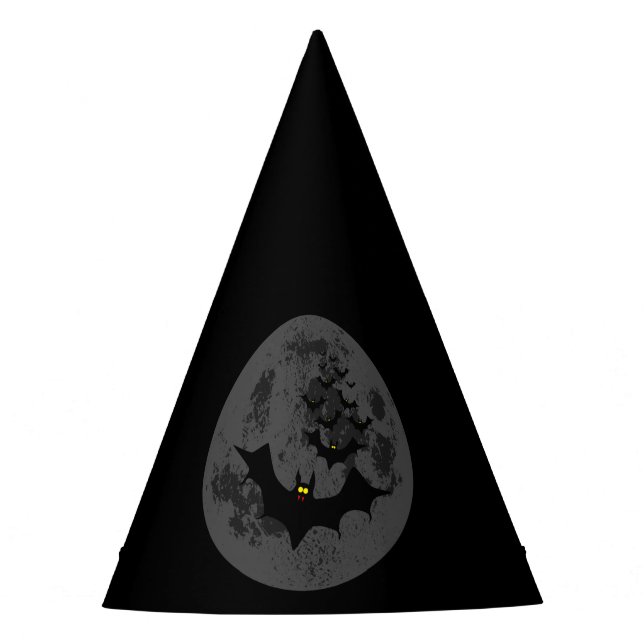 Vampire Bats Against The Dark Moon Party Hat (Front)