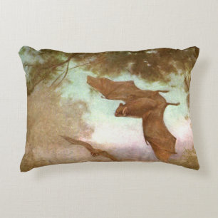 Vampire Bats by CE Swan, Vintage Wild Animals Accent Pillow