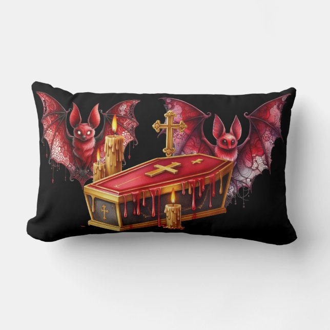 Vampire Bats Lumbar Pillow (Front)