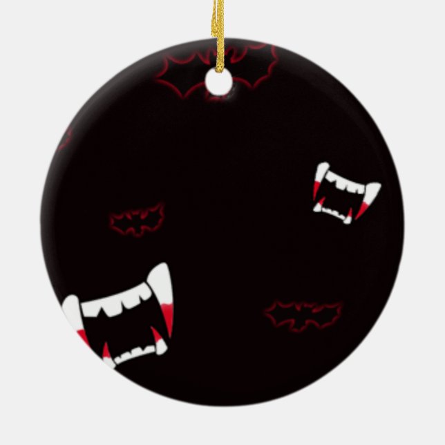 vampire bats xmas christmas ornaments (Back)