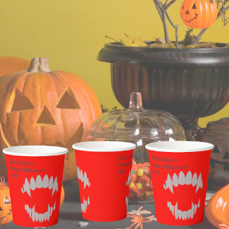 Vampire Bite Halloween Party Paper Cups