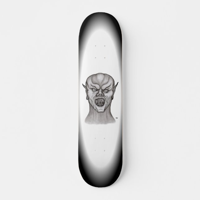 Vampire black and white Design Skateboard (Front)