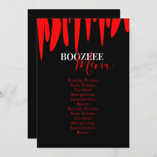 Vampire Blood Halloween Party Boire Menu