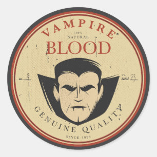 Vampire Blood Vintage Halloween Label
