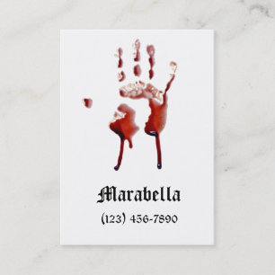 Vampire Bloody Hand Print Business Card