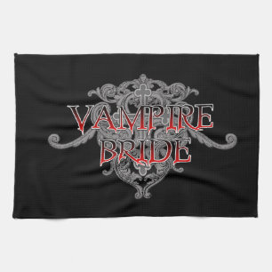 Vampire Bride Kitchen Towel