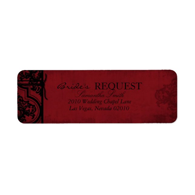 Vampire Bride Return Label B (Front)