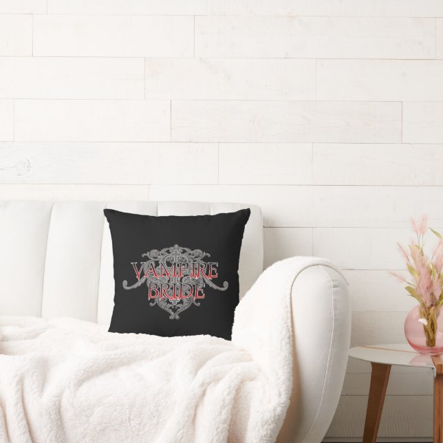 Vampire Bride Throw Pillow (Couch)