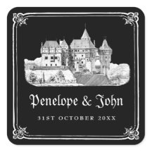 Vampire Castle Black White Gothic Wedding